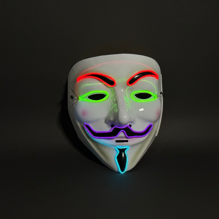 LED Facemaske Anonymus