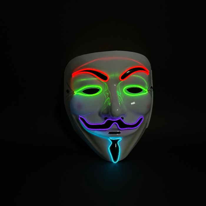 LED Facemaske Anonymus