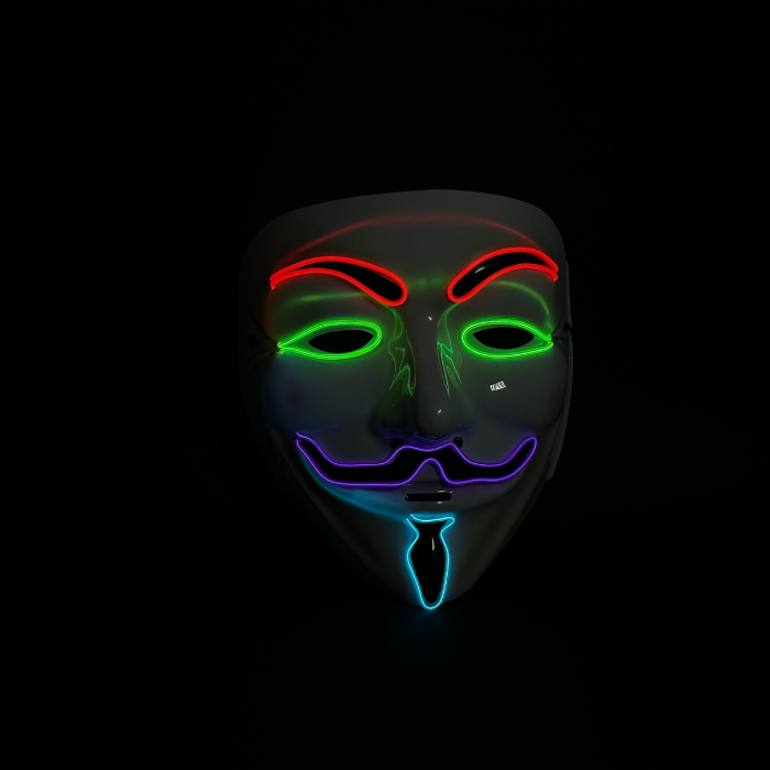 LED Facemaske Anonymus